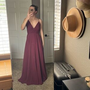 Elegant Wine Evening Gown